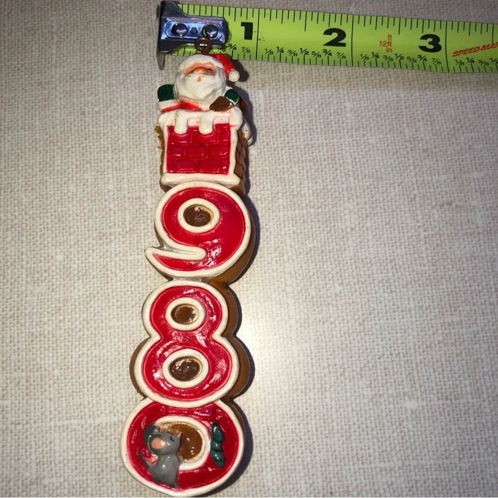 Vintage‎ Hallmark 1980 Santa Claus Chimney Christmas Tree Ornament
